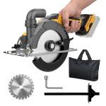 6 Inch Cordless Circular Saw Compatible with Dewalt 20V Battery(NO Battery) with Brushless Motor,Storage Bag,Guide Ruler,6" Blade,2" Cutting Depth,0-45°Bevel for Wood,PVC