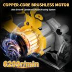 5 Inch Circular Saw Compatible with Dewalt 20V Max Battery(No Battery), Brushless Cordless Round Saw Kit with 0-45° Cutting Bevel, 6200 RPM, Idea for Wood Plastic Soft Metal