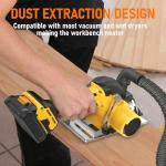 6 Inch Cordless Circular Saw Compatible with Dewalt 20V Battery(NO Battery) with Brushless Motor,Storage Bag,Guide Ruler,6" Blade,2" Cutting Depth,0-45°Bevel for Wood,PVC