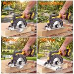 6 Inch Cordless Circular Saw Compatible with Dewalt 20V Battery(NO Battery) with Brushless Motor,Storage Bag,Guide Ruler,6" Blade,2" Cutting Depth,0-45°Bevel for Wood,PVC