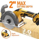 6 Inch Cordless Circular Saw Compatible with Dewalt 20V Battery(NO Battery) with Brushless Motor,Storage Bag,Guide Ruler,6" Blade,2" Cutting Depth,0-45°Bevel for Wood,PVC