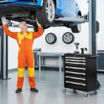 7-Drawer Tool Chest, Rolling Tool Cart, Large Capacity Tool Storage Cabinet with Keyed Locking and Drawer Liners, Link Buckle, and Can Be Combined to Large Cabinet Set, for Garage, Workshop, Warehouse