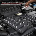 SEDY 14-Piece Flare Nut Wrench Set with PTFE Tape, Metric & SAE Brake Line Wrench Offset 1/4"-7/8"& 9-21mm Set Double Open End with Organizer Pouch for Repairing and Removing Nuts