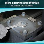 DURATECH Super-Thin Open End Wrench Set, SAE, 8-Piece, Including 1/4", 9/32", 5/16", 3/8", 11/32", 13/32", 7/16", 1/2", 9/16", 11/16", 3/4", 13/16", 7/8", 15/16", 1", 1-1/16", with Rolling Pouch