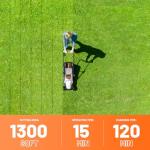 Litheli Cordless Lawn Mower 13 Inch, U20 Handy+ 20V Electric Lawn Mowers for Garden, Yard and Farm, 5 Heights Adjustment, Light Weight,4.0Ah Portable Battery Included