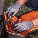 Klein Tools 60588 Work Gloves, Knit Dipped Cut Resistant ANSI A4 Nitrile Coated Gloves, HPPE Fabric, Touchscreen Capable, Medium, 2-Pair