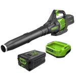 Greenworks 60V 450 CFM Cordless Leaf Blower, 2.0 Ah Battery and Rapid Charger