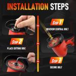 TEENO Cordless Angle Grinder Kit, 19,500 RPM Mini Electric Angle Grinding Tool with 2 pcs 16.8V 2000mAh Batteries and 6 Cutting Discs, 3-Inch Handheld Grinder for Metal/Wood Cutting and Grinding