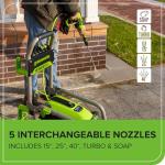 Greenworks Pro Brushless 2300 PSI (SGS Certified) 2.3 GPM Max / 1.2 GPM Electric Pressure Washer (Foldable Handles, Rugged Steel Frame, 25 FT Hose, 35 FT GFCI Power Cord)