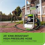 Greenworks Pro Brushless 2300 PSI (SGS Certified) 2.3 GPM Max / 1.2 GPM Electric Pressure Washer (Foldable Handles, Rugged Steel Frame, 25 FT Hose, 35 FT GFCI Power Cord)