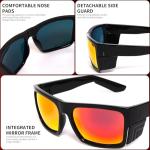 OTICALA Safety Sunglasses ANSI Z87 for Men Women Classic Square Sunglasses UV 400 Protection and Includes Removable Side Shields