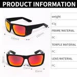 OTICALA Safety Sunglasses ANSI Z87 for Men Women Classic Square Sunglasses UV 400 Protection and Includes Removable Side Shields