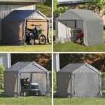ShelterLogic 6' x 6' Outdoor Storage Shed, Grey