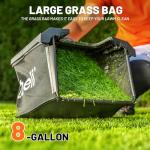 Litheli Electric Lawn Mower Cordless,Grass Cutter Machine for 1600 Sq.Ft.Lawnmower with Motor,13 in Cutting Width,8 Gallon Capacity,Cutting Height from 1 to 2.5 in（ 4.0 Battery）