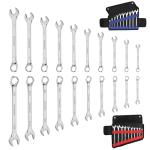 WORKPRO 20-piece Combination Wrench Set, Metric 6-18mm & SAE 1/4”- 3/4”, Cr-V Steel, 12-point Wrenches Set with 2-in-1 Rolling Pouch
