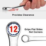 WORKPRO 20-piece Combination Wrench Set, Metric 6-18mm & SAE 1/4”- 3/4”, Cr-V Steel, 12-point Wrenches Set with 2-in-1 Rolling Pouch