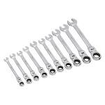 Amazon Basics Flexible Gear Ratcheting Wrench Set, 10-Piece