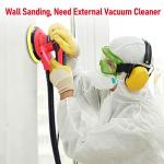 Electric Random Orbital Sander, PioneerWorks Brushless Motor, Powerful 350W & Low Vibration Palm Sander,10000 RPM Variable Speed,6-Inch Pads For Woodworking, Polishing, Sanding, Carpentry