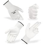 ACKTRA Ultra-Thin PU Safety WORK GLOVES 12 Pairs, WG002 Black/Black, Small