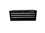 Workington Industrial 3 Drawers Portable Metal Intermediate Box, 26" Middle Tool Chest Cabinet with Ball Bearing Drawer Slides, Steel Tool Storage Box Organizer 4009 Black