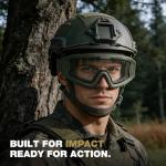 VOZAPOW Airsoft Goggles OTG, ANSI Z87.1+ Anti-Fog Tactical Safety Goggles, Impact-Resistant Dust-Proof Eye Protection