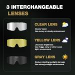 VOZAPOW Airsoft Goggles OTG, ANSI Z87.1+ Anti-Fog Tactical Safety Goggles, Impact-Resistant Dust-Proof Eye Protection