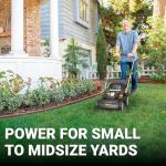 WORX 17'' Cordless Lawn Mower, 2 in 1 Electric Mower Cuts to Edge, Compact & Lightweight Push Lawn Mower with 6-Position Height Adjustment for Medium Size Yards, 2 Batteries & Charger Included, WG745