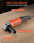 VEVOR Angle Grinder, 5" Electric Grinder Power Tool, 10Amps 10000RPM High-Speed Corded Angle Grinders with 230° Adjustable Dust Guard for Metal Grinding, Cutting, Rust Removal (Disc Not Included)