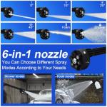 Beiguoo Cordless Pressure Washer Battery Powered, Cordless Power Washer, 1450 PSI Portable Handheld Power Washer with Brushless Motor, 6-in-1 Nozzel, 2pcs 4.0Ah Battery Pressure Washer for Car, Home