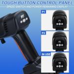 Beiguoo Cordless Pressure Washer Battery Powered, Cordless Power Washer, 1450 PSI Portable Handheld Power Washer with Brushless Motor, 6-in-1 Nozzel, 2pcs 4.0Ah Battery Pressure Washer for Car, Home