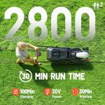 Litheli 14 Inch Cordless Lawn Mower, Brushless Battery Powered Push Mower with 5.0Ah Battery, 5-Position Height, 8-Gallon Bag, Lightweight Grass Cutter for Small to Mid-Sized Yards