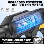 Cordless Pressure Washer Cordless Power Washer, 400W Brushless Motor, 3 Speed Modes, Max Pressure 1500PSI, 6-in-1 Swivel Nozzle, 16.4FT Hose, Cordless for Cars/Floors/Gardens Cleaning