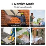 AMERISUN Electric Pressure Washer, 2800 Max PSI and 2.0 GPM, Power Washer with Onboard Soap Tank, Spray Gun and 25 FT Hose, 5 Nozzle Set (1 Turbo), for Cars/Driveways/Patios/Furniture/Deck