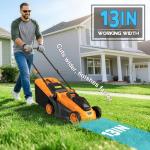 Cordless Lawn Mower (No Battery) Compatible with Dewalt 20V Max Battery, 13" Electric Lawn Mower with 5 Heights Adjustment, Brusless Electric Mower for Garden, Yard