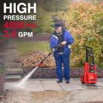 Electric Pressure Washer, 1850 PSI Max,3.0 GPM, 5" Wheels, 18M Cord/Hose Length Max, Power Washer for Patio, Car, Driveway, Fence & Home Cleaning