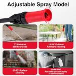 Electric Pressure Washer, 1850 PSI Max,3.0 GPM, 5" Wheels, 18M Cord/Hose Length Max, Power Washer for Patio, Car, Driveway, Fence & Home Cleaning