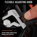 HORUSDY Adjustable Wrench Set | 2-Piece | 6-Inch and 10-Inch Wrenches | Metric & SAE Scales | Cushion Grip Wrench | Cr-V Steel