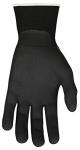MCR Safety Gloves N96790S Ninja BNF 15 Gauge Nylon/Spandex Shell with NFT Coated Palm & Fingertips, Small, Black/Gray