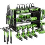 Power Tool Organizer, 3 Layer 8 Drill Holder Wall Mount, Tool Shelf and Storage Rack for Garage Organization, Gifts for Him Men Dad Husband Anniversary Fathers Day, Cool Gadget Stocking Stuffer
