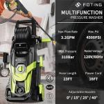 2026NEW Pressure Power Washer 4500PSI with 4 Quick Connect Nozzles, Inlet Hose & Filter, Foam Cannon for Cars/Fences/Driveways/Patios/Home Cleaning, Green