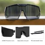 Awdchny Photochromic Z87 Sunglasses for Men Women Safety Sports Sunglasses for Running Cycling ANSI Z87 TR90 Frame UV400 Protection 8001