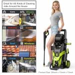 2026NEW Pressure Power Washer 4500PSI with 4 Quick Connect Nozzles, Inlet Hose & Filter, Foam Cannon for Cars/Fences/Driveways/Patios/Home Cleaning, Green
