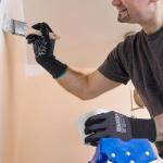 HPHST Work Gloves Micro-Foam Nitrile Coated, Breathable and Durable Nylon Working Gloves with Tiger Stripes Grip for Men Women, for Automotive Electronic Assembly (Grey, Large (Pack of 12))