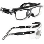 UNCO- Safety Goggles Over Glasses with Clear Wraparound Lens, Black Arms, Safety Glasses Over Eyeglasses