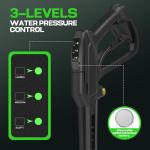 Imdot 2026 New Pressure Cleaner PSI5000 with 3 Levels Adjustable Pressure Gun, Portable Pull-Handle, 4 Nozzles and Foam Cannon, Heavy Duty Cleaner Machine for Home/Car/Fence/Garden, Green