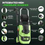 Imdot 2026 New Pressure Cleaner PSI5000 with 3 Levels Adjustable Pressure Gun, Portable Pull-Handle, 4 Nozzles and Foam Cannon, Heavy Duty Cleaner Machine for Home/Car/Fence/Garden, Green