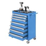 7-Drawer Tool Chest, Rolling Tool Cart, Large Capacity Tool Storage Cabinet with Keyed Locking and Drawer Liners, Link Buckle, and Can Be Combined to Large Cabinet Set, for Garage, Workshop, Warehouse