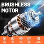 Litheli 13 Inch Cordless Lawn Mower, 5 Heights Adjustment, U20 Series 20V Electric Lawn Mowers for Garden, Yard and Farm, Light-Weight with Brushless Motor, 2 x 4.0Ah Portable Battery Included