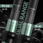 DISEN 9PCS Click Torque Wrench Set 1/4" 3/8" 1/2" Drive 20-220 In.lb, 5-45 Ft.lb, 10-170 Ft.lb with 6 Adapters, ±3% Accuracy, 72-Tooth, Dual Scale, Storage Case for Bike, Motorcycle, Car, Truck Repair