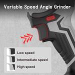 NANWEI 3 Inch Angle Grinder Cordless Brushless With LED Light,Mini Variable Speed Angle Grinder With 2 x 20V 2.0Ah Battery,15000rpm,7Pcs Cutting Discs For Cutting Grinding Polishing (With Batteries)